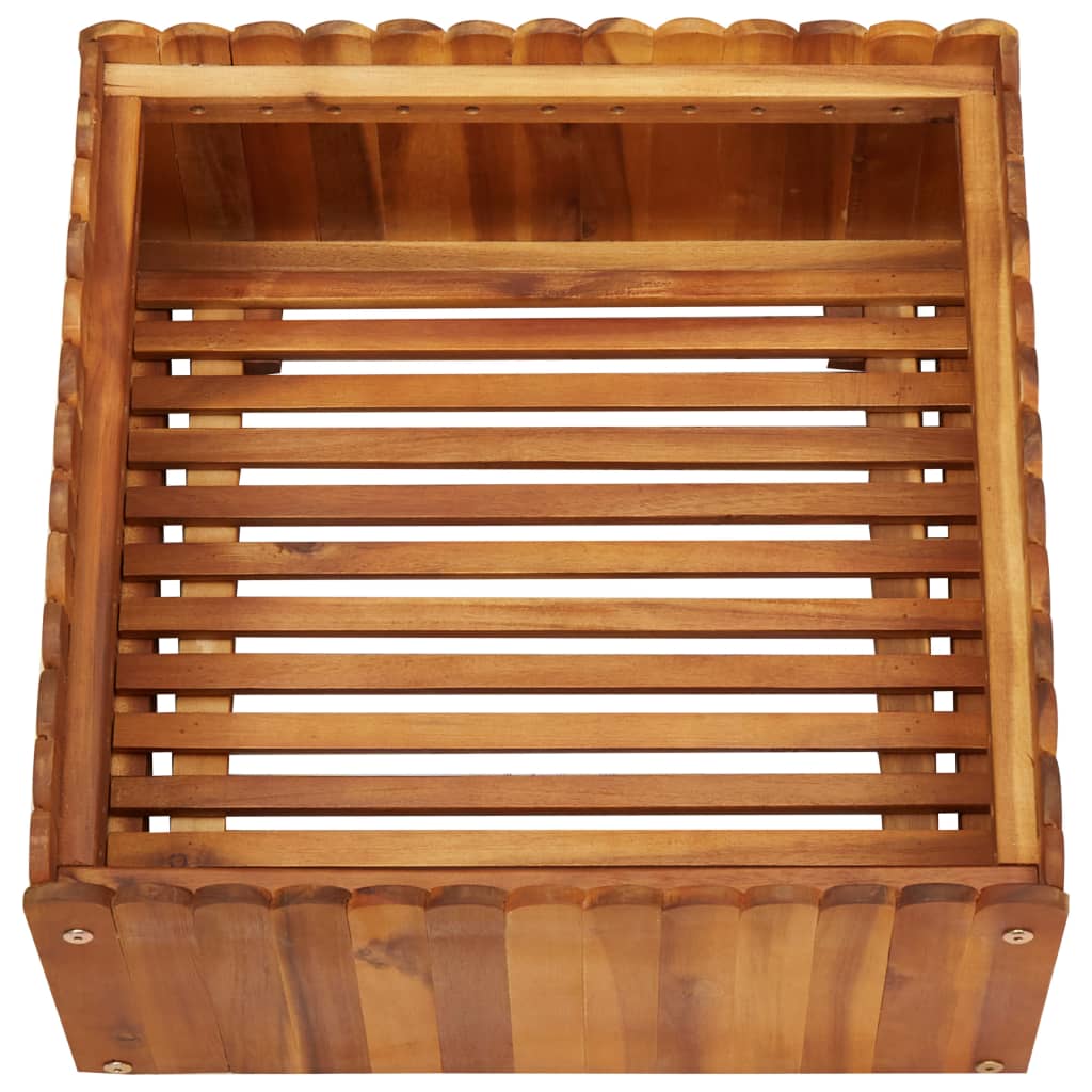 vidaXL Strat înălțat de grădină, 50 x 50 x 25 cm, lemn masiv de acacia