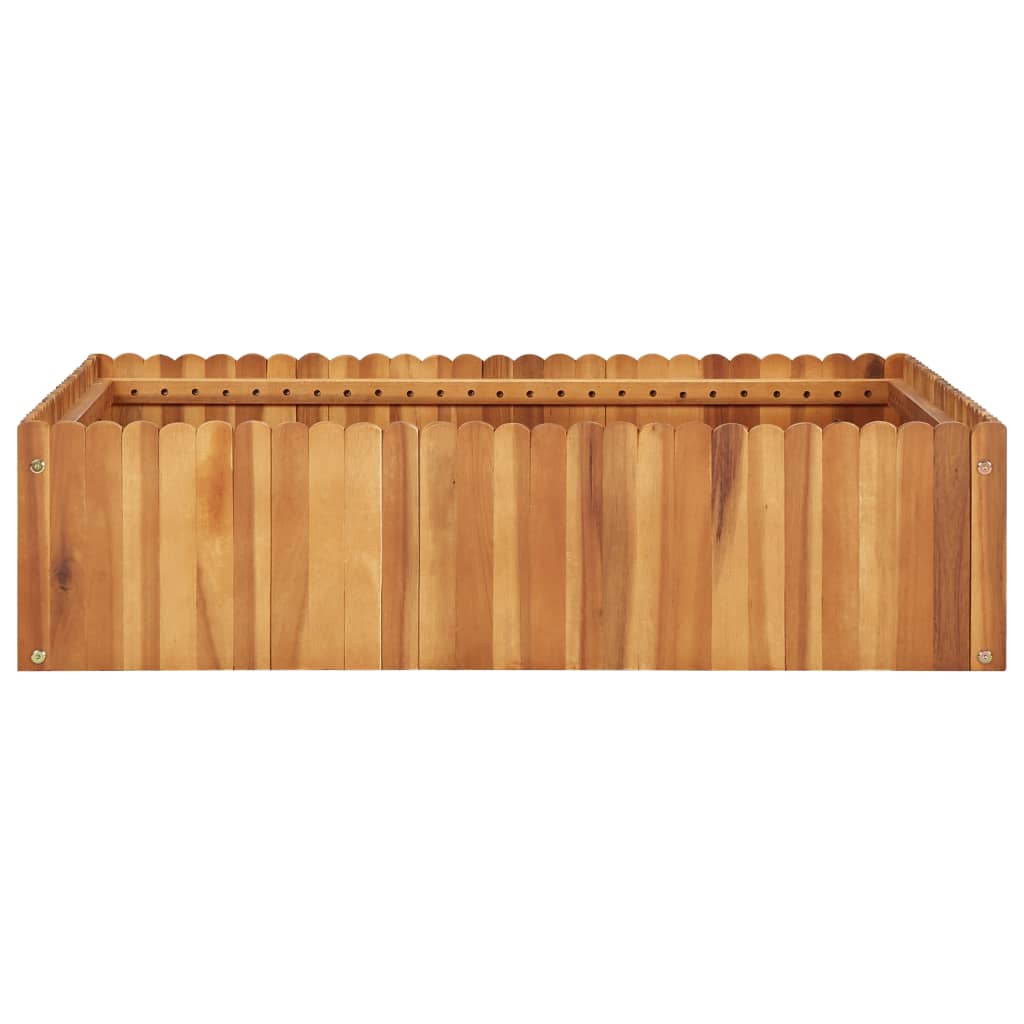 vidaXL Strat înălțat de grădină, 100x100x25 cm, lemn masiv de acacia