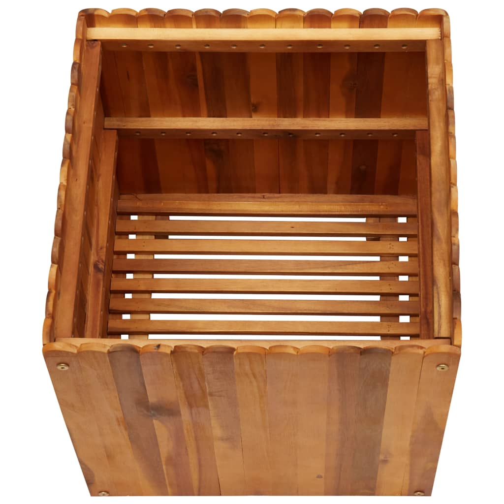 vidaXL Strat înălțat de grădină, 50 x 50 x 50 cm, lemn masiv de acacia