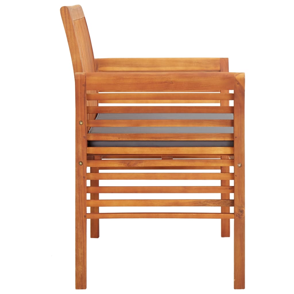 vidaXL Bancă grădină cu 2 locuri &amp; pernă, 120 cm, lemn masiv acacia