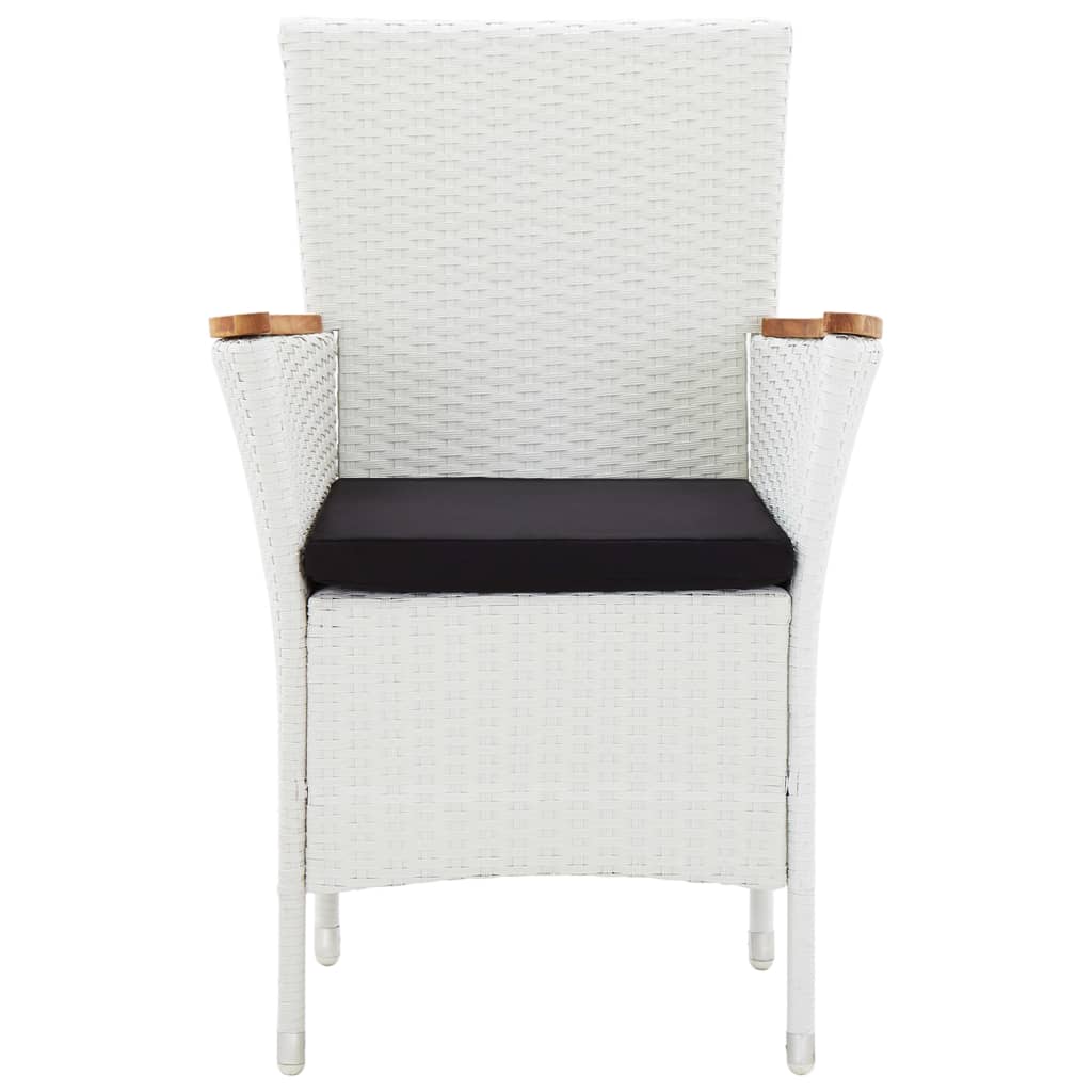 vidaXL Set mobilier de grădină, 5 piese, alb, poliratan vidaXL Set mobilier de grădină, 5 piese, alb, poliratan