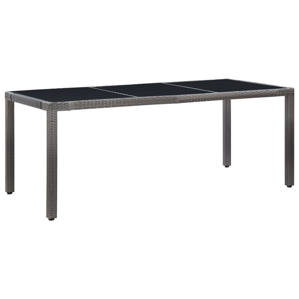 vidaXL Set mobilier de grădină, 9 piese, gri, poliratan vidaXL Set mobilier de grădină, 9 piese, gri, poliratan