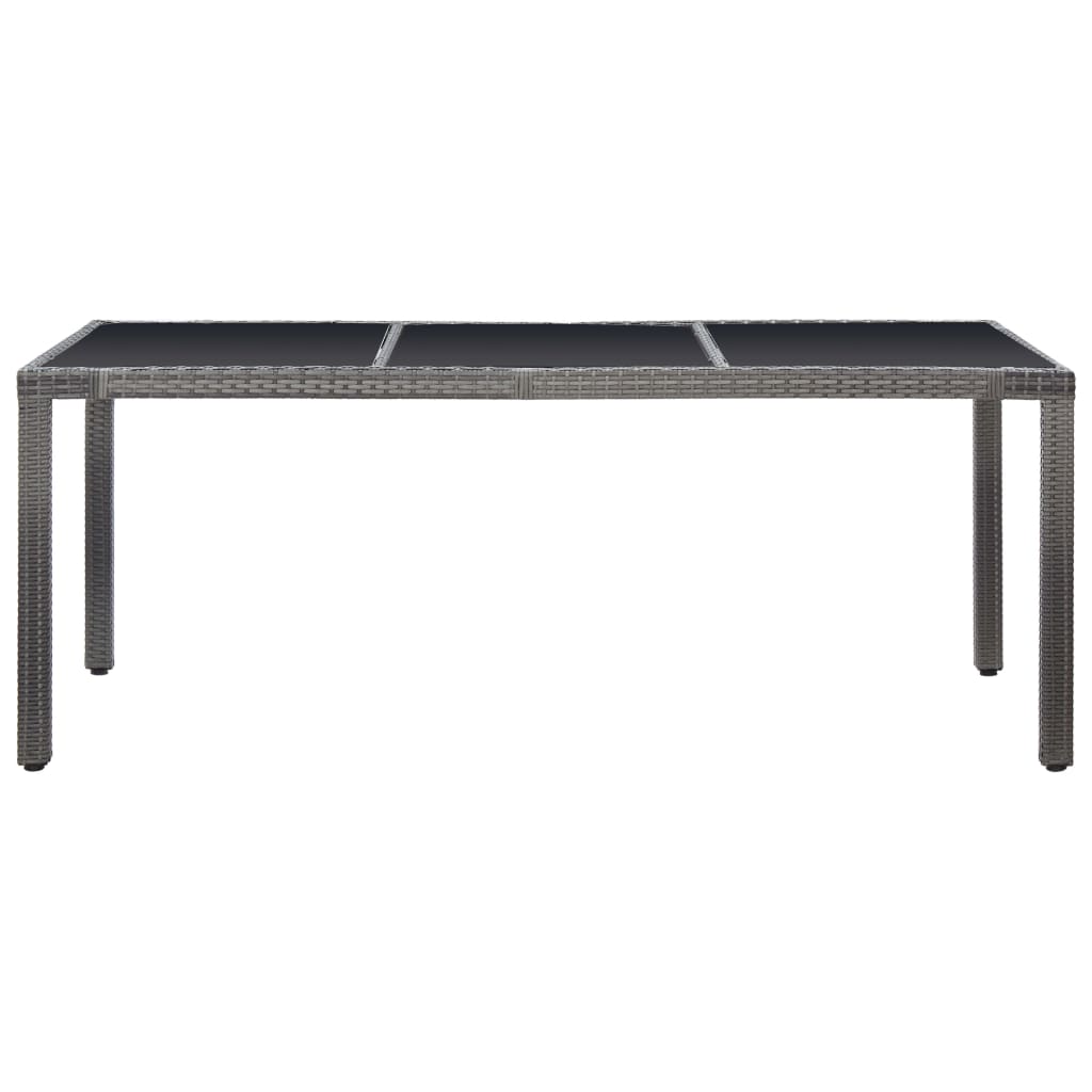 vidaXL Set mobilier de grădină, 9 piese, gri, poliratan vidaXL Set mobilier de grădină, 9 piese, gri, poliratan