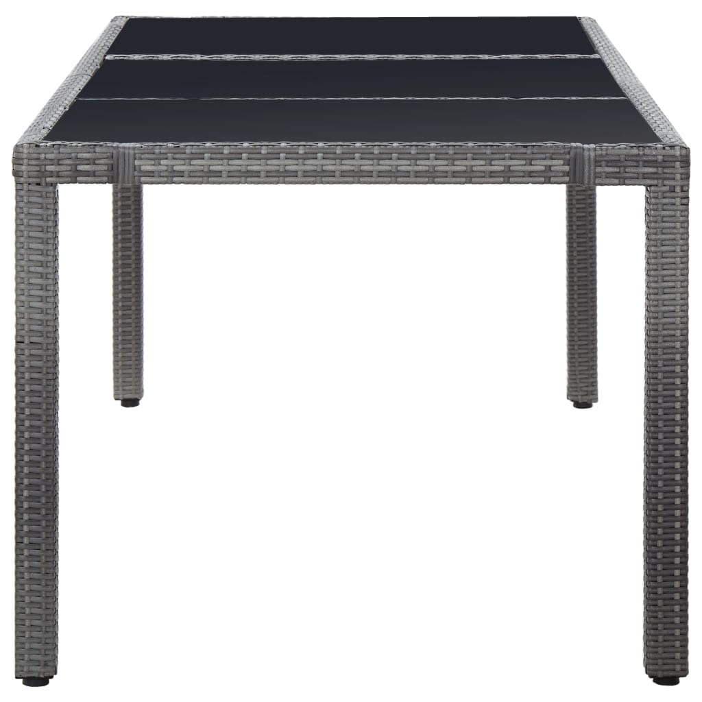 vidaXL Set mobilier de grădină, 9 piese, gri, poliratan vidaXL Set mobilier de grădină, 9 piese, gri, poliratan