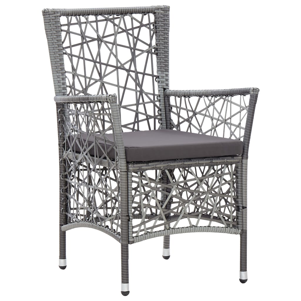 vidaXL Set mobilier de grădină, 9 piese, gri, poliratan vidaXL Set mobilier de grădină, 9 piese, gri, poliratan