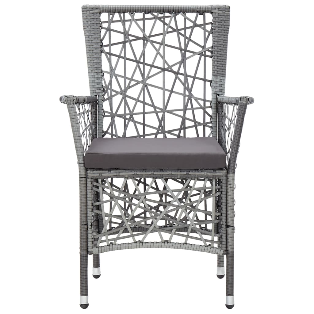vidaXL Set mobilier de grădină, 9 piese, gri, poliratan vidaXL Set mobilier de grădină, 9 piese, gri, poliratan