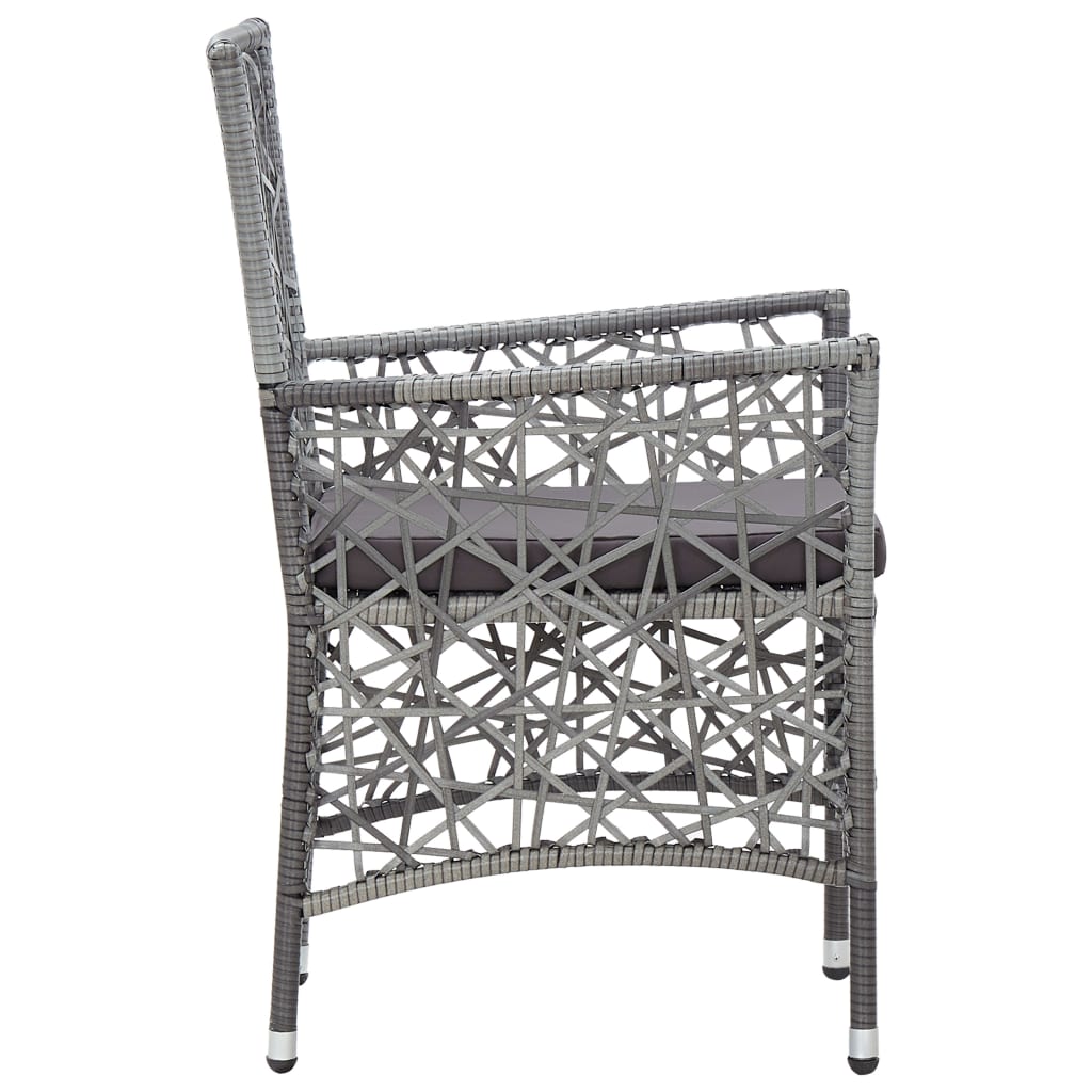 vidaXL Set mobilier de grădină, 9 piese, gri, poliratan vidaXL Set mobilier de grădină, 9 piese, gri, poliratan