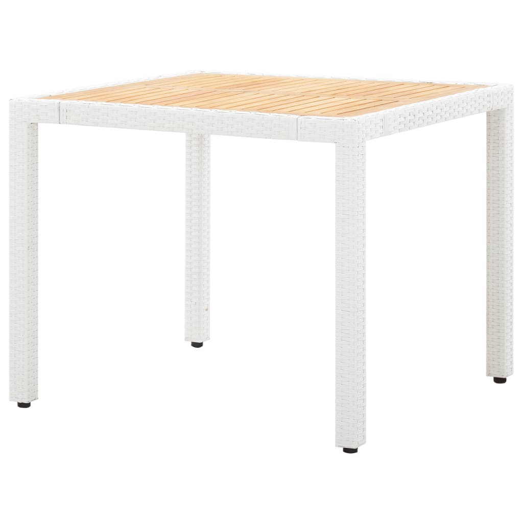 vidaXL Set mobilier de grădină, 5 piese, alb, poliratan vidaXL Set mobilier de grădină, 5 piese, alb, poliratan