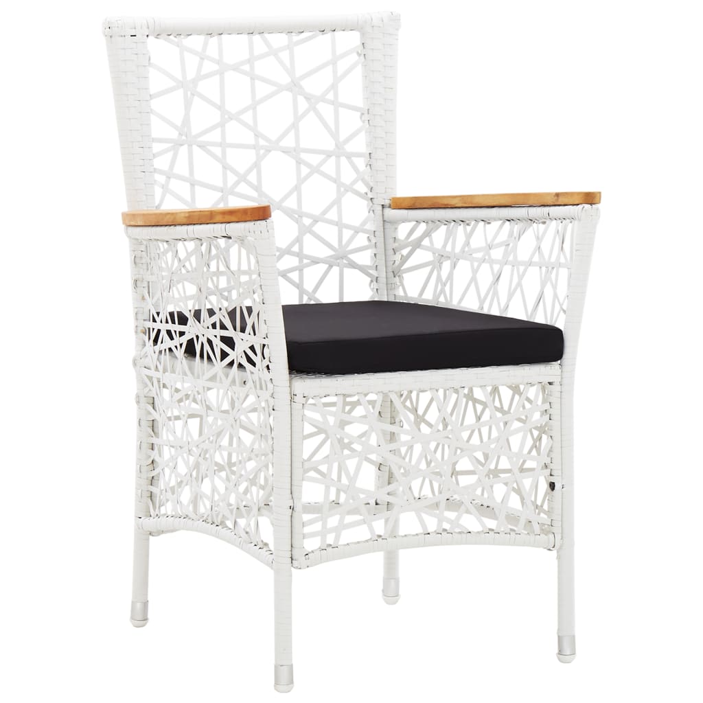 vidaXL Set mobilier de grădină, 5 piese, alb, poliratan vidaXL Set mobilier de grădină, 5 piese, alb, poliratan