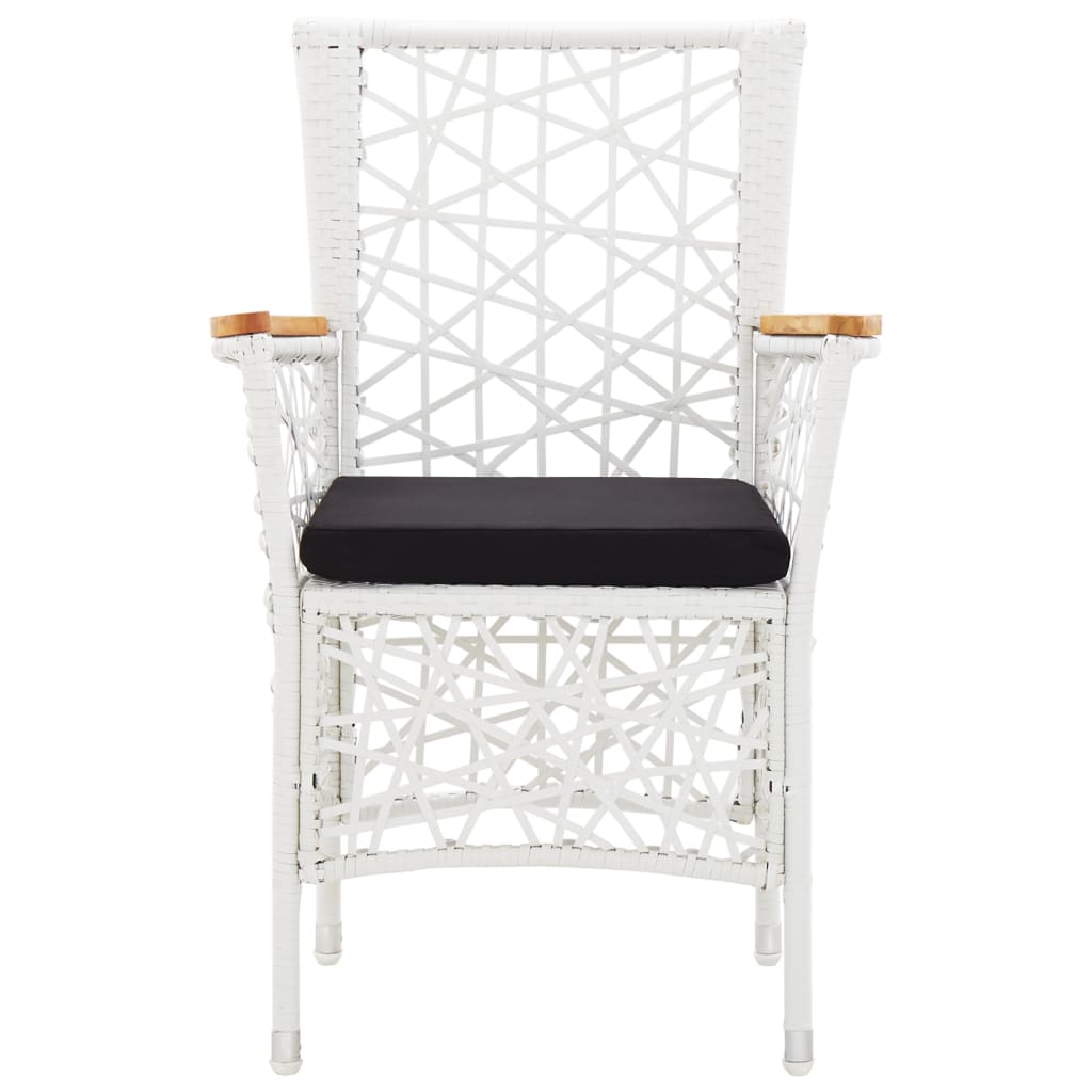 vidaXL Set mobilier de grădină, 5 piese, alb, poliratan vidaXL Set mobilier de grădină, 5 piese, alb, poliratan