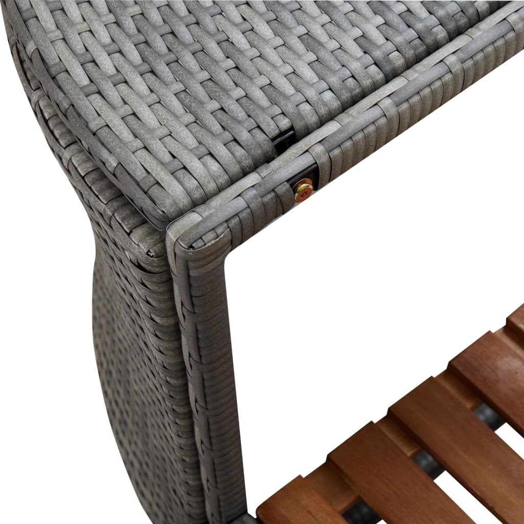 vidaXL Mobilier împrejmuire spa gri 268x268x55 cm poliratan pătrat