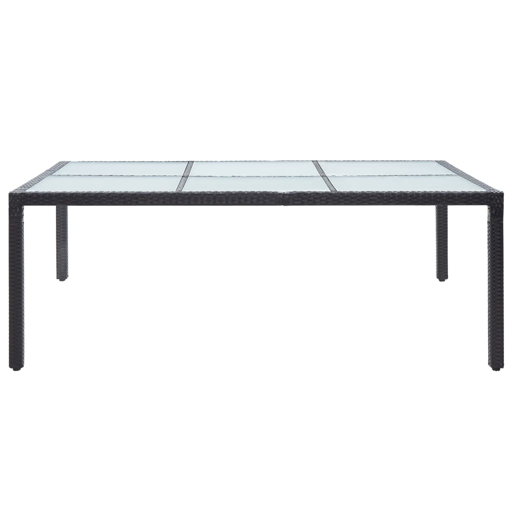 vidaXL Masă de exterior, negru, 200x150x74 cm, poliratan vidaXL Masă de exterior, negru, 200x150x74 cm, poliratan