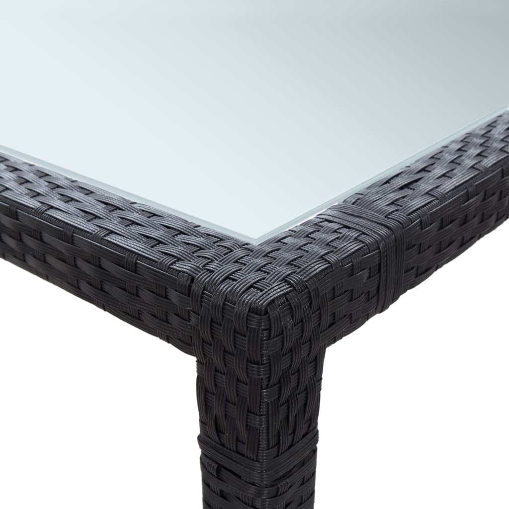 vidaXL Masă de exterior, negru, 200x150x74 cm, poliratan vidaXL Masă de exterior, negru, 200x150x74 cm, poliratan