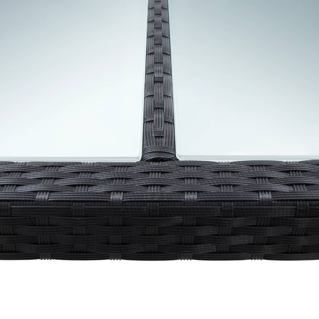 vidaXL Masă de exterior, negru, 200x150x74 cm, poliratan vidaXL Masă de exterior, negru, 200x150x74 cm, poliratan