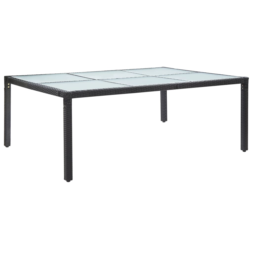 vidaXL Masă de exterior, negru, 200x150x74 cm, poliratan vidaXL Masă de exterior, negru, 200x150x74 cm, poliratan