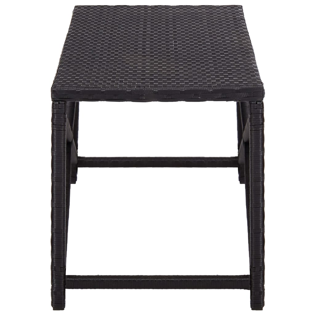 vidaXL Bancă de grădină, negru, 120 cm, poliratan vidaXL Bancă de grădină, negru, 120 cm, poliratan