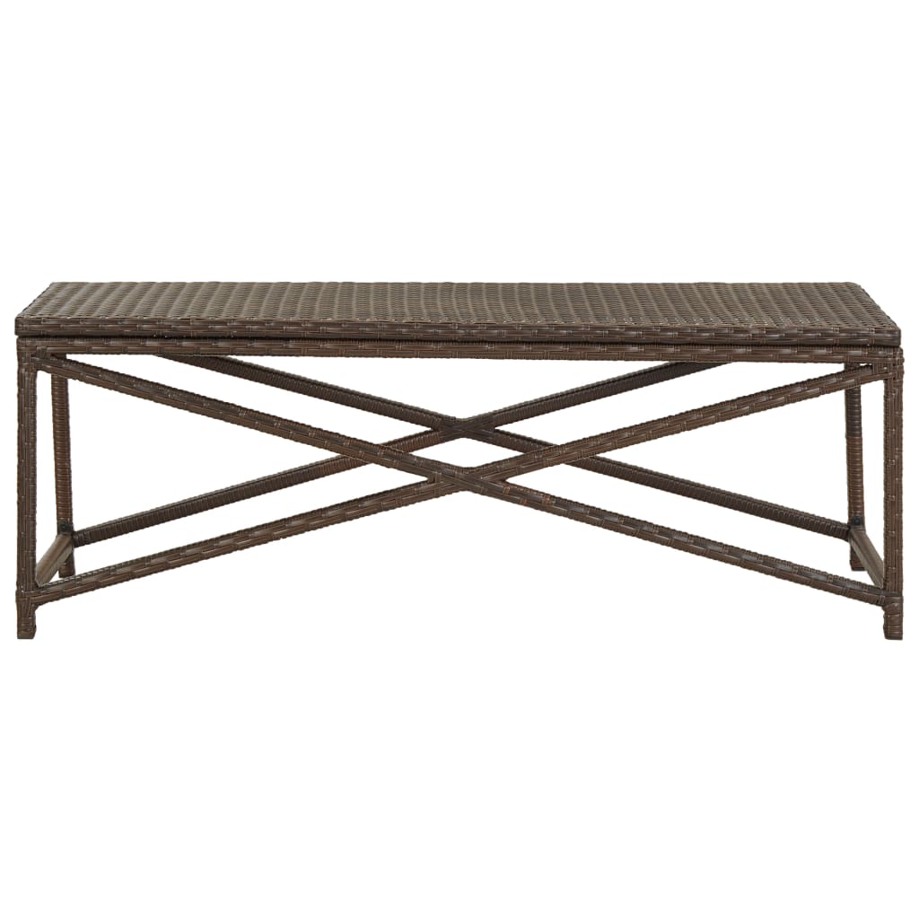 vidaXL Bancă de grădină, maro, 120 cm, poliratan vidaXL Bancă de grădină, maro, 120 cm, poliratan