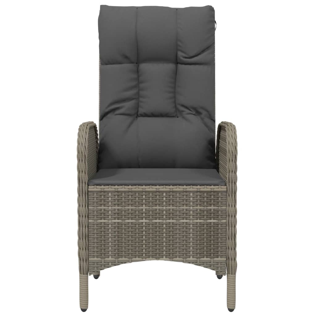 vidaXL Scaune de exterior, 2 buc., gri, poliratan vidaXL Scaune de exterior, 2 buc., gri, poliratan