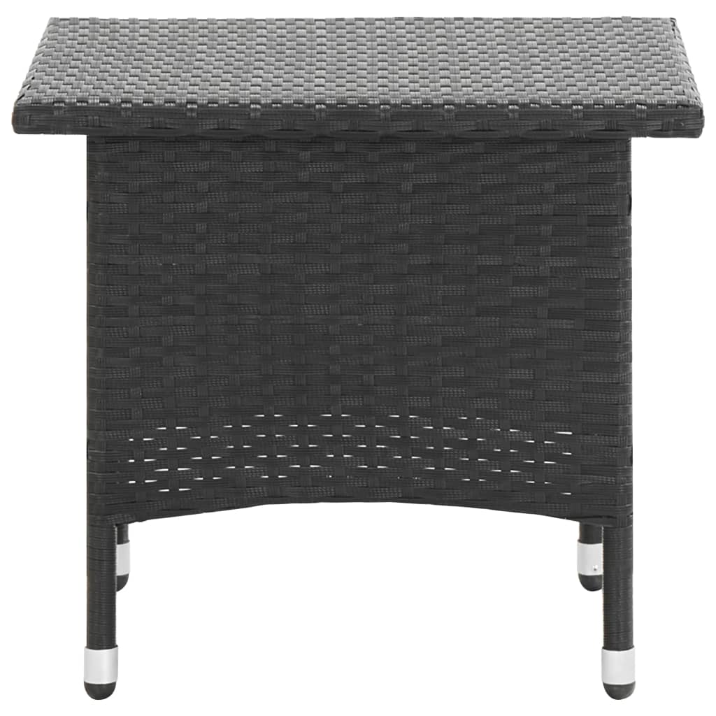 vidaXL Măsuță de ceai, negru, 50 x 50 x 47 cm, poliratan vidaXL Măsuță de ceai, negru, 50 x 50 x 47 cm, poliratan