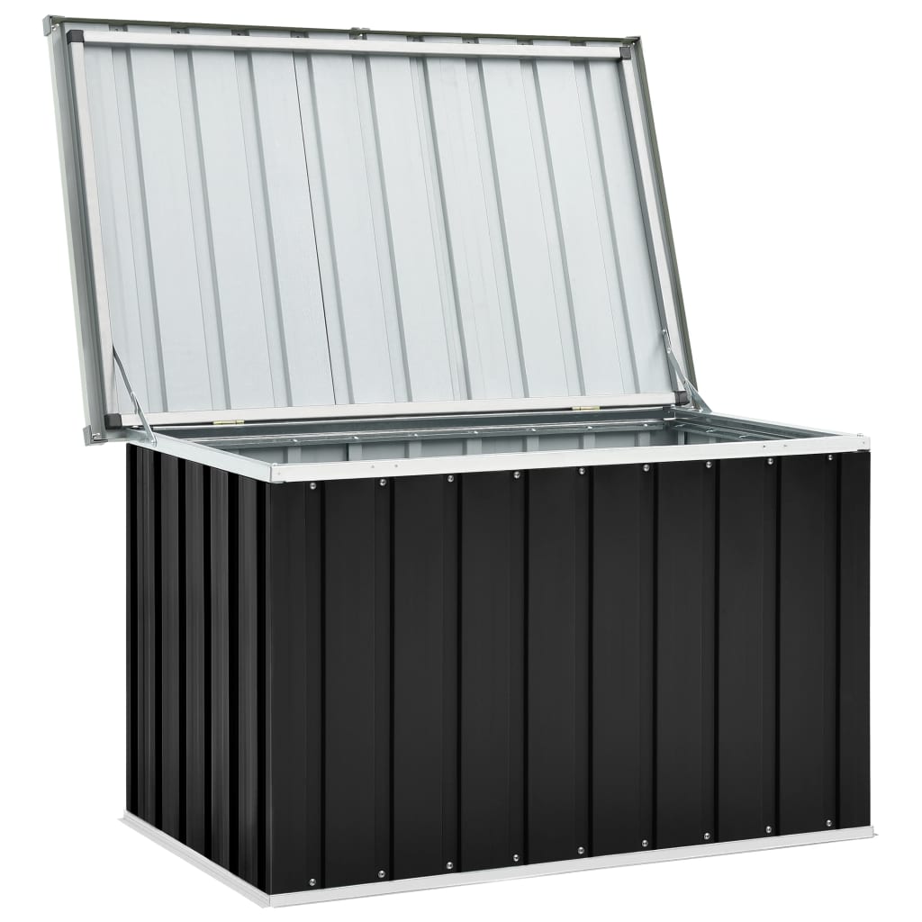 vidaXL Ladă de depozitare pentru grădină, antracit, 109 x 67 x 65 cm vidaXL Ladă de depozitare pentru grădină, antracit, 109 x 67 x 65 cm