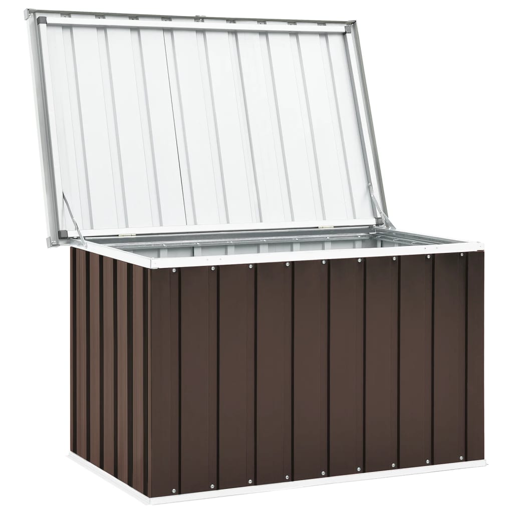 vidaXL Ladă de depozitare pentru grădină, maro, 109 x 67 x 65 cm vidaXL Ladă de depozitare pentru grădină, maro, 109 x 67 x 65 cm