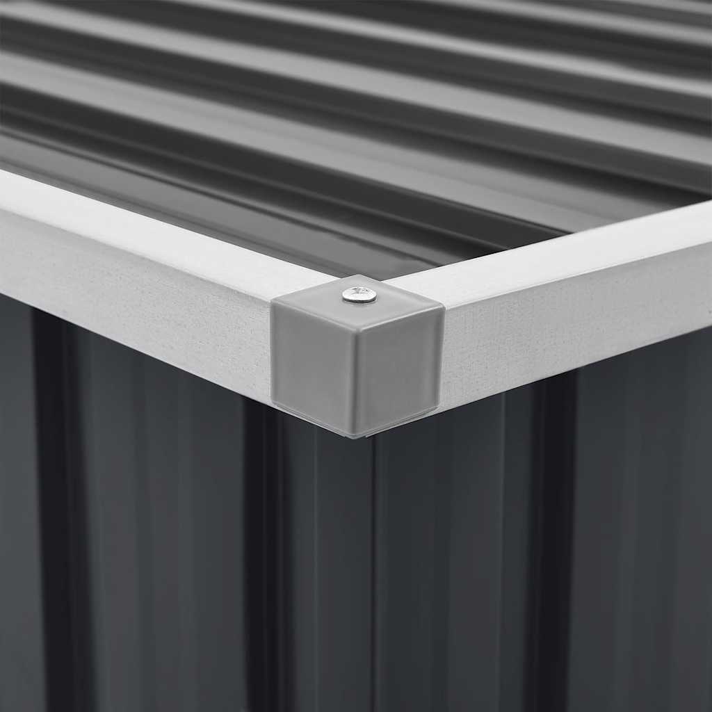 vidaXL Ladă de depozitare pentru grădină, antracit, 129 x 67 x 65 cm vidaXL Ladă de depozitare pentru grădină, antracit, 129 x 67 x 65 cm