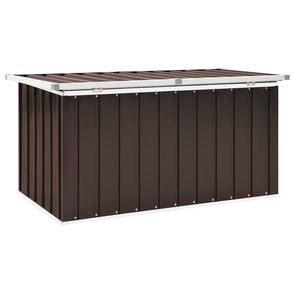 vidaXL Ladă de depozitare pentru grădină, maro, 129 x 67 x 65 cm vidaXL Ladă de depozitare pentru grădină, maro, 129 x 67 x 65 cm