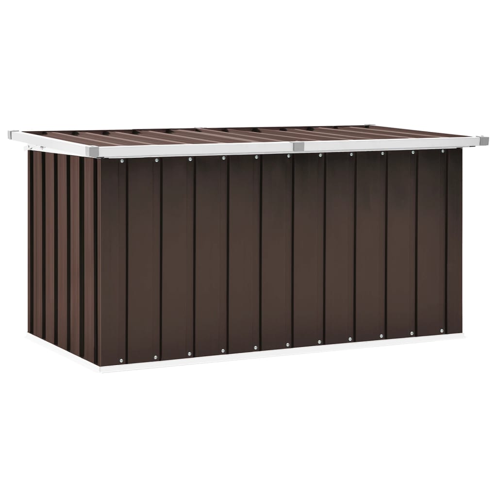 vidaXL Ladă de depozitare pentru grădină, maro, 129 x 67 x 65 cm vidaXL Ladă de depozitare pentru grădină, maro, 129 x 67 x 65 cm