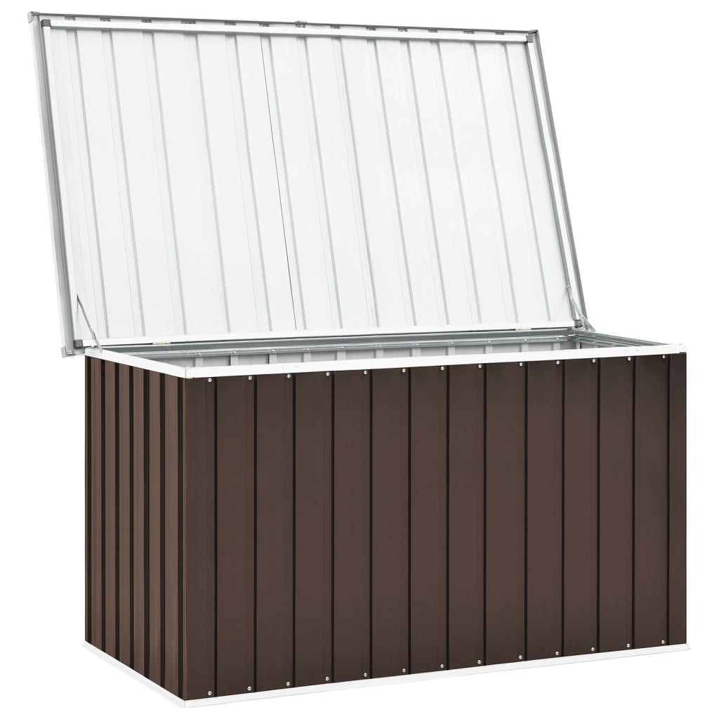 vidaXL Ladă de depozitare pentru grădină, maro, 149 x 99 x 93 cm vidaXL Ladă de depozitare pentru grădină, maro, 149 x 99 x 93 cm