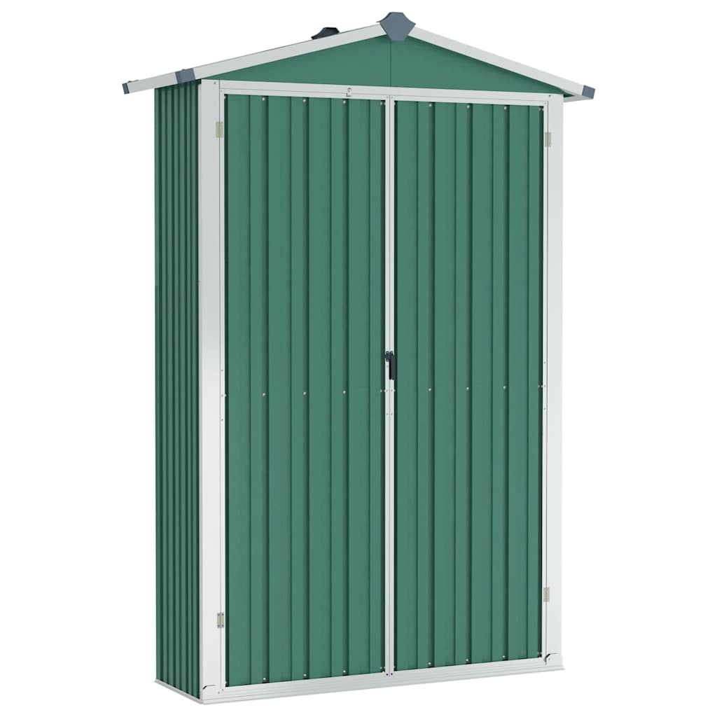vidaXL Magazie de grădină, verde, 116x45x175 cm, oțel zincat vidaXL Magazie de grădină, verde, 116x45x175 cm, oțel zincat