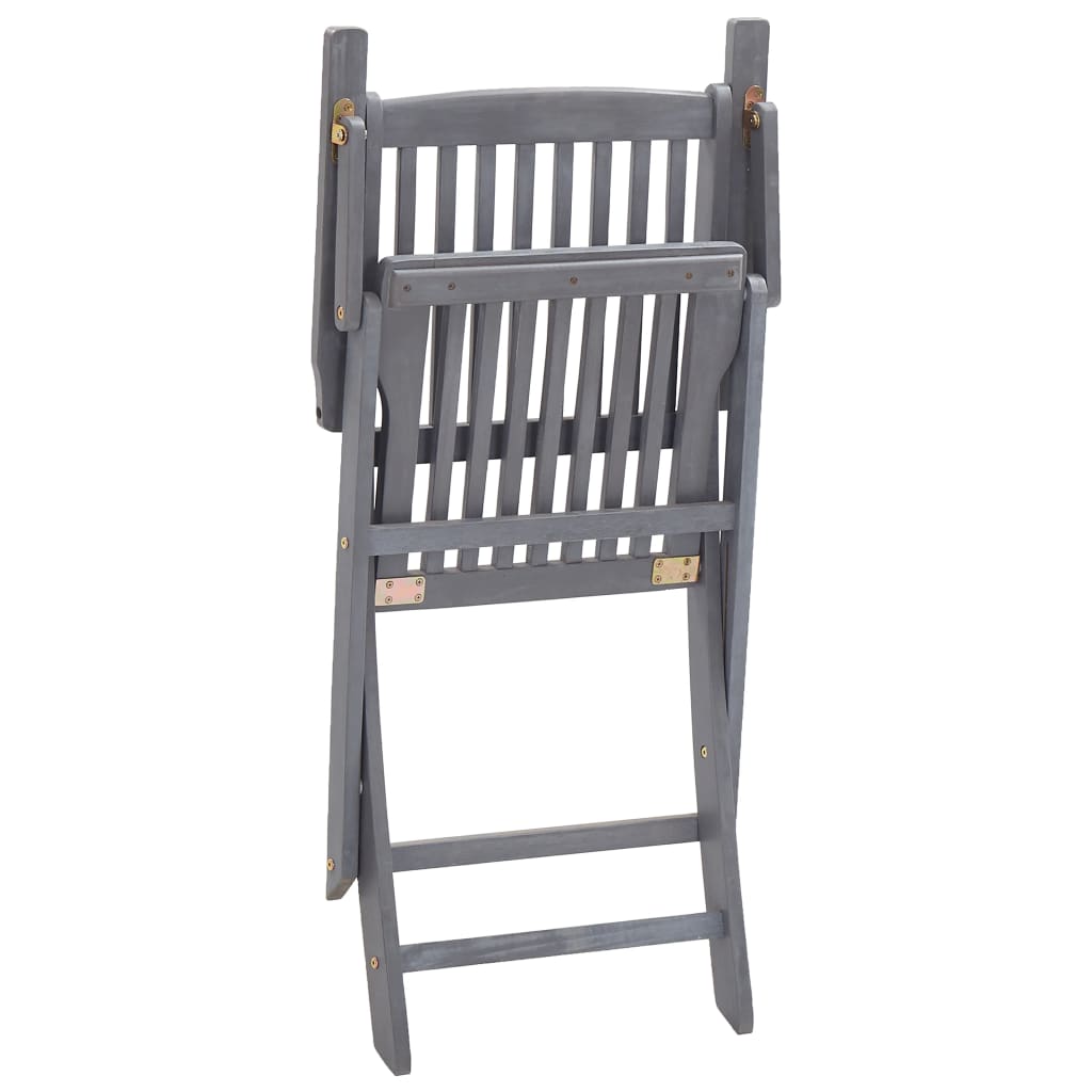 vidaXL Scaune pliabile de exterior, 4 buc., lemn masiv de acacia