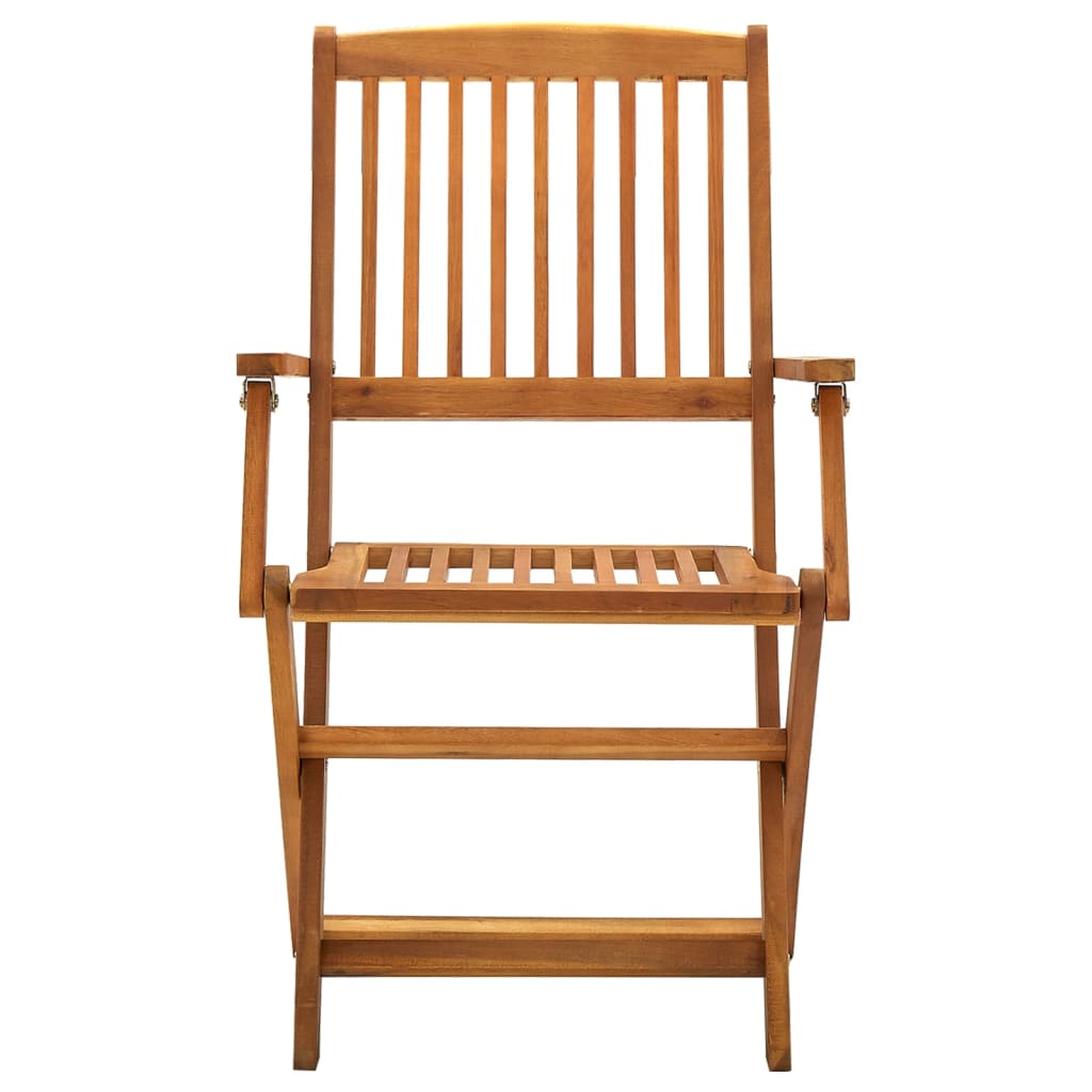 vidaXL Scaune pliabile de exterior, 4 buc., lemn masiv de acacia