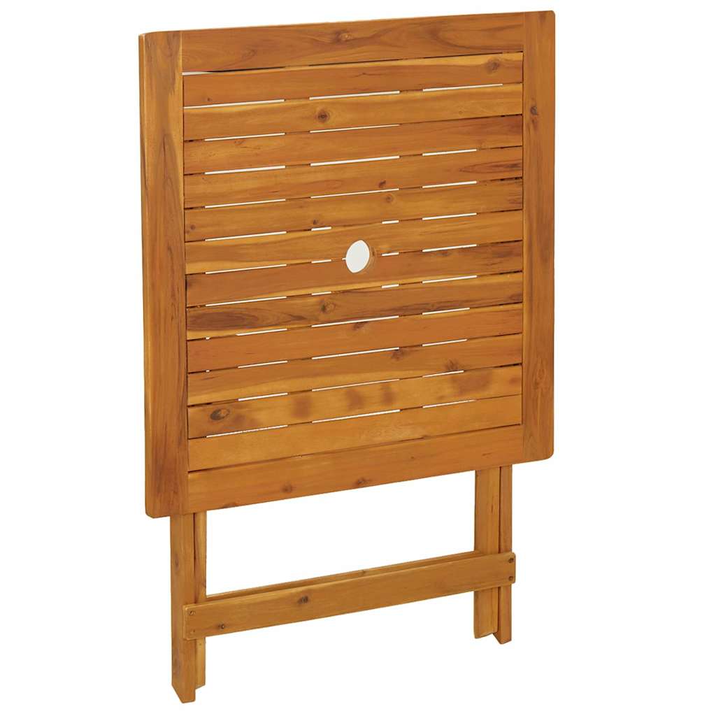 vidaXL Masă de grădină pliabilă, 70 x 70 x 75 cm, lemn masiv de acacia