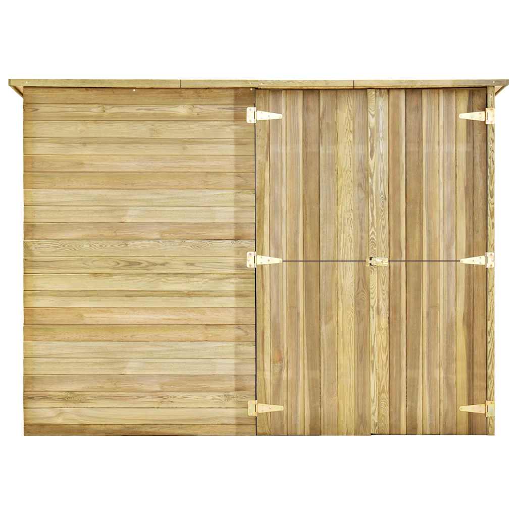 vidaXL Magazie unelte de grădină, 232x110x170 cm, lemn pin tratat