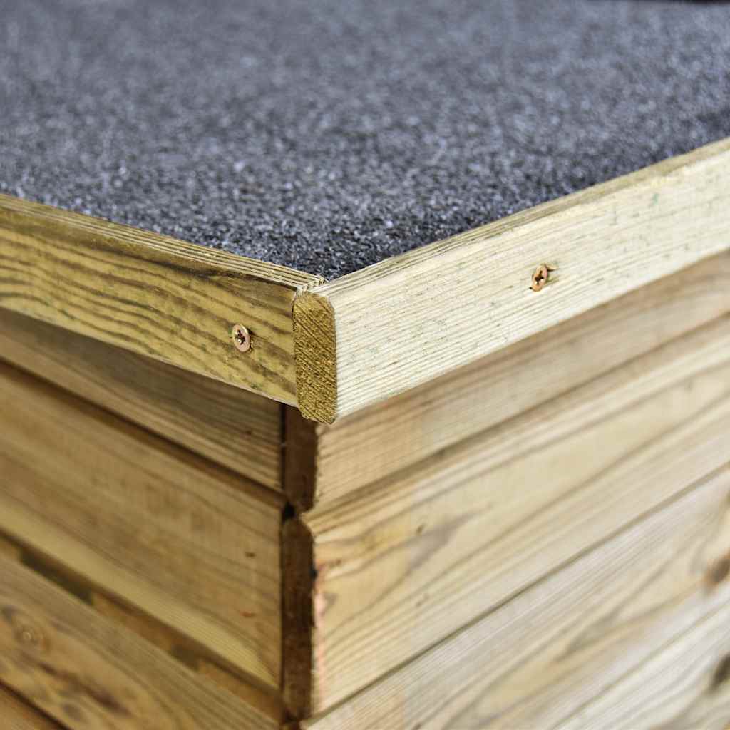 vidaXL Magazie unelte de grădină, 232x110x170 cm, lemn pin tratat