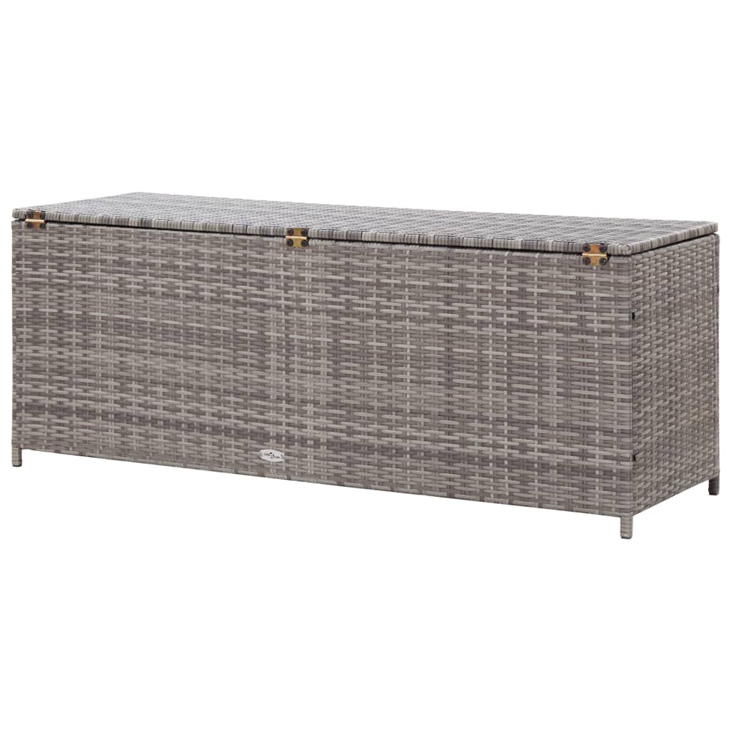 vidaXL Ladă de depozitare de grădină, gri, 120x50x60 cm, poliratan vidaXL Ladă de depozitare de grădină, gri, 120x50x60 cm, poliratan