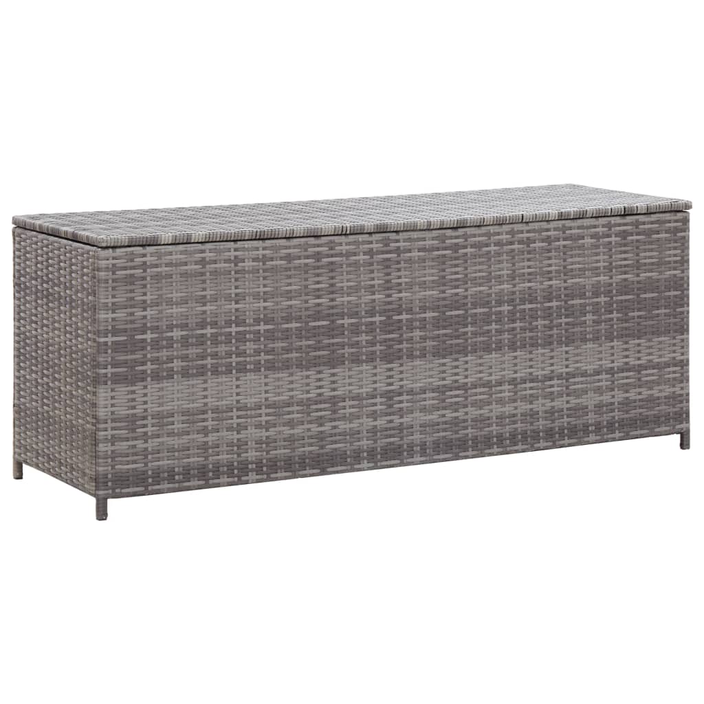 vidaXL Ladă de depozitare de grădină, gri, 120x50x60 cm, poliratan vidaXL Ladă de depozitare de grădină, gri, 120x50x60 cm, poliratan