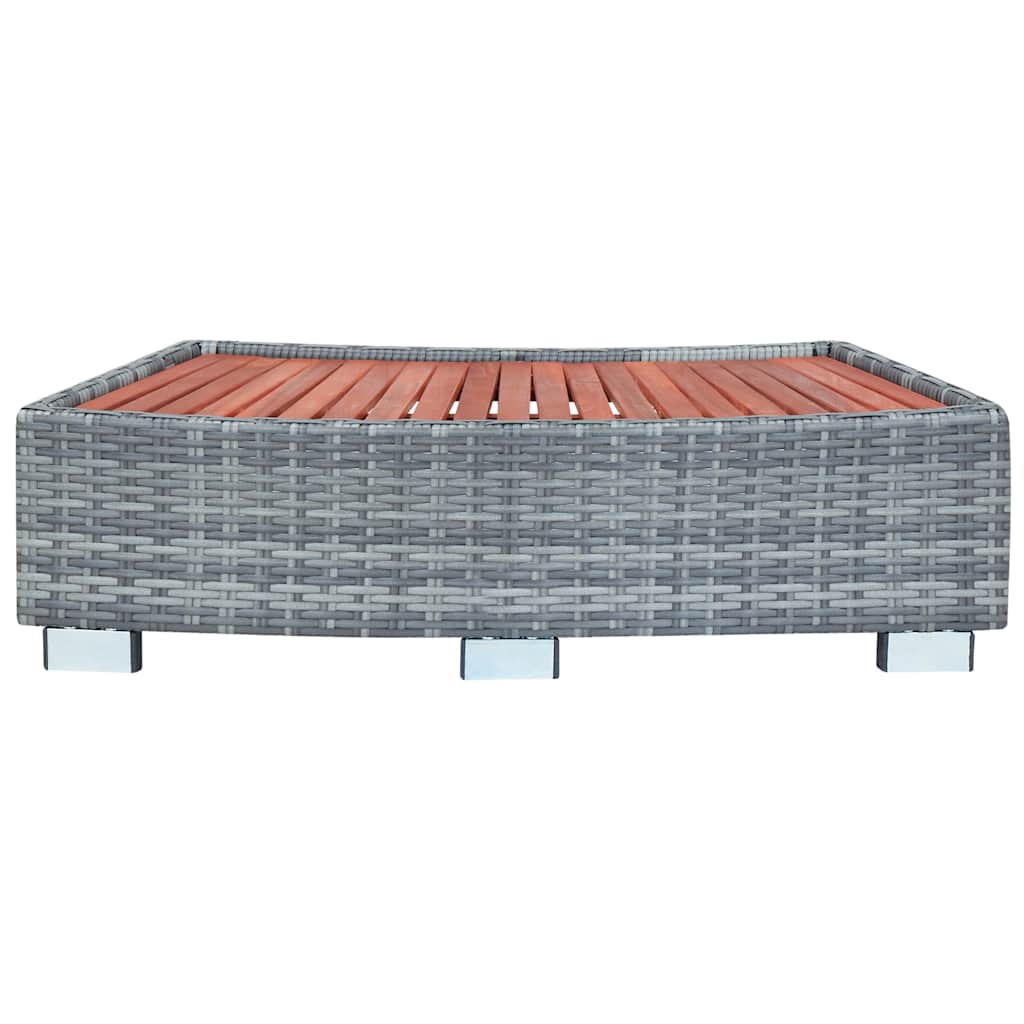 vidaXL Treaptă pentru spa, gri, 92 x 45 x 25 cm, poliratan vidaXL Treaptă pentru spa, gri, 92 x 45 x 25 cm, poliratan