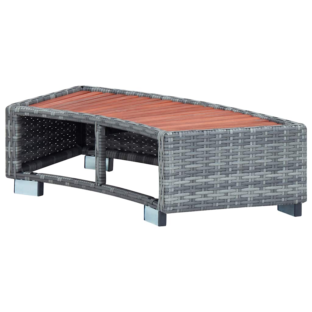 vidaXL Treaptă pentru spa, gri, 92 x 45 x 25 cm, poliratan vidaXL Treaptă pentru spa, gri, 92 x 45 x 25 cm, poliratan