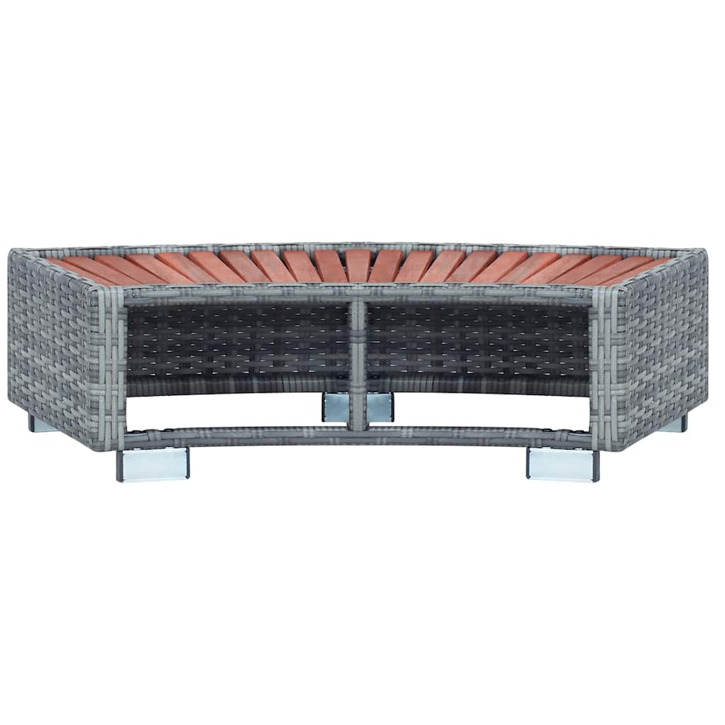 vidaXL Treaptă pentru spa, gri, 92 x 45 x 25 cm, poliratan vidaXL Treaptă pentru spa, gri, 92 x 45 x 25 cm, poliratan
