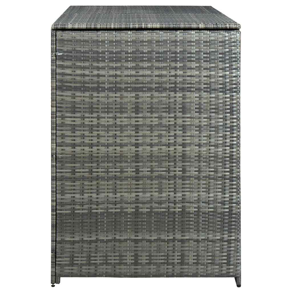 vidaXL Magazie dublă pentru pubele, antracit, 148x77x111 cm, poliratan vidaXL Magazie dublă pentru pubele, antracit, 148x77x111 cm, poliratan