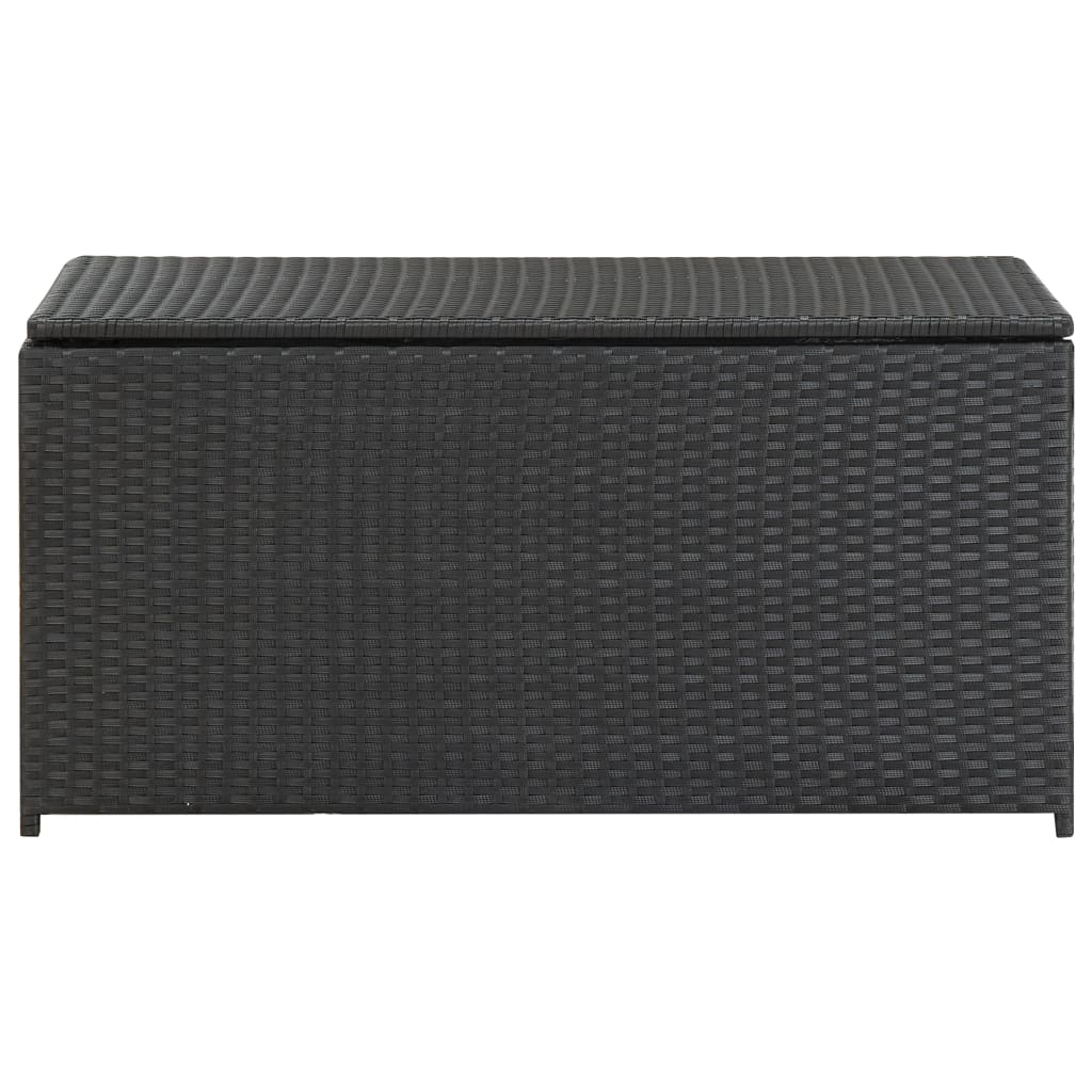 vidaXL Ladă de depozitare de grădină, negru, 100x50x50 cm, poliratan vidaXL Ladă de depozitare de grădină, negru, 100x50x50 cm, poliratan