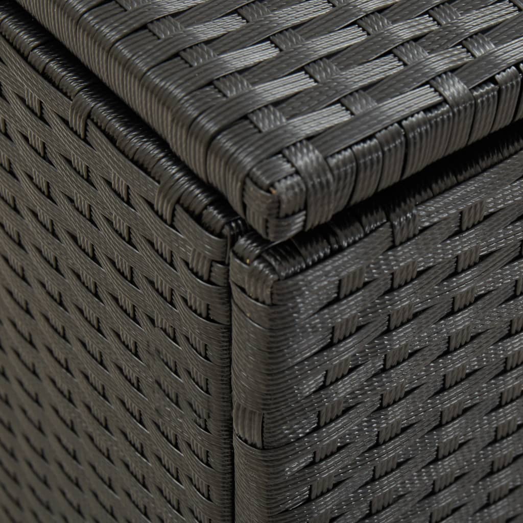 vidaXL Ladă de depozitare de grădină, negru, 100x50x50 cm, poliratan vidaXL Ladă de depozitare de grădină, negru, 100x50x50 cm, poliratan