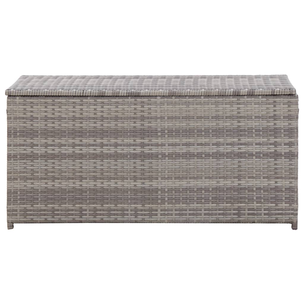 vidaXL Ladă de depozitare de grădină, gri, 100x50x50 cm, poliratan vidaXL Ladă de depozitare de grădină, gri, 100x50x50 cm, poliratan
