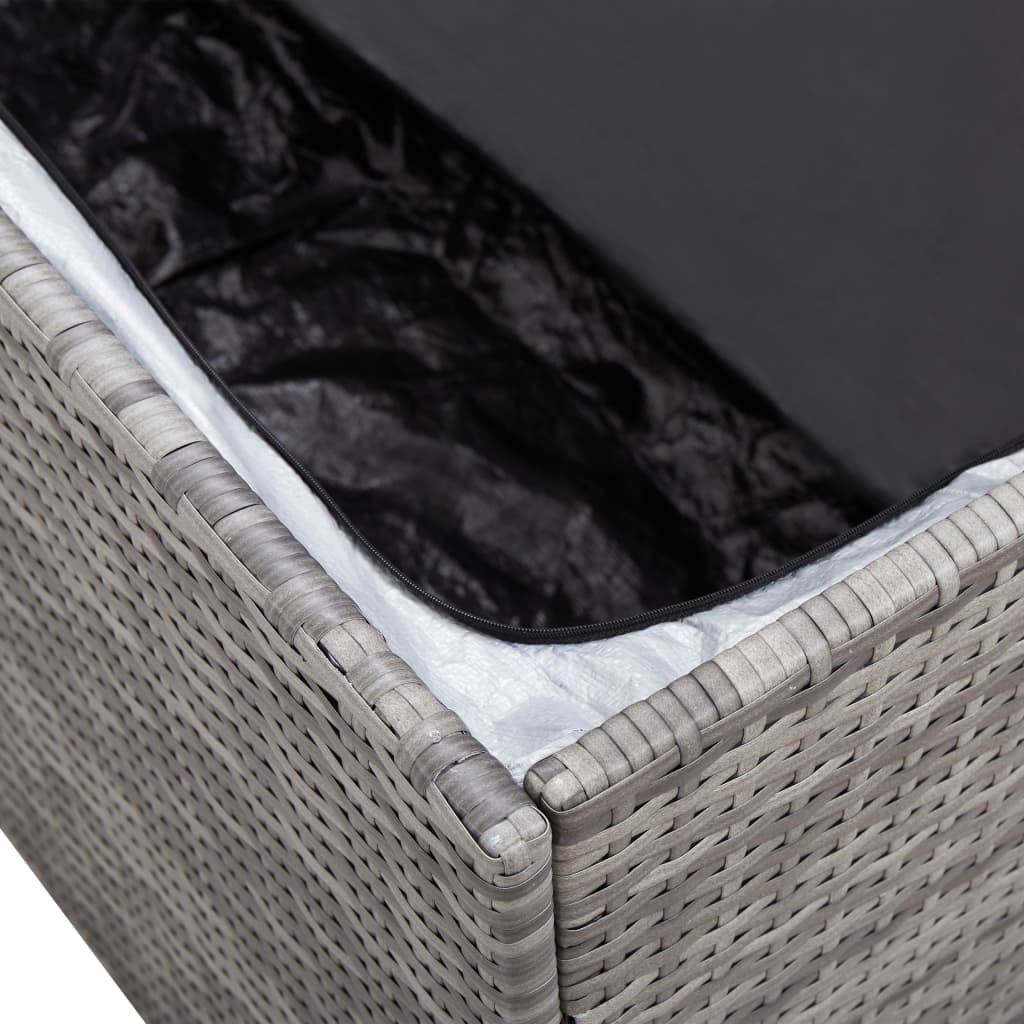 vidaXL Ladă de depozitare de grădină, gri, 100x50x50 cm, poliratan vidaXL Ladă de depozitare de grădină, gri, 100x50x50 cm, poliratan
