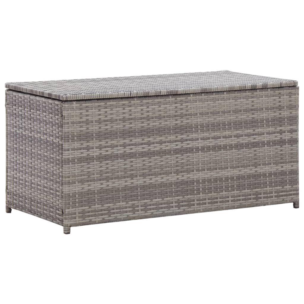 vidaXL Ladă de depozitare de grădină, gri, 100x50x50 cm, poliratan vidaXL Ladă de depozitare de grădină, gri, 100x50x50 cm, poliratan