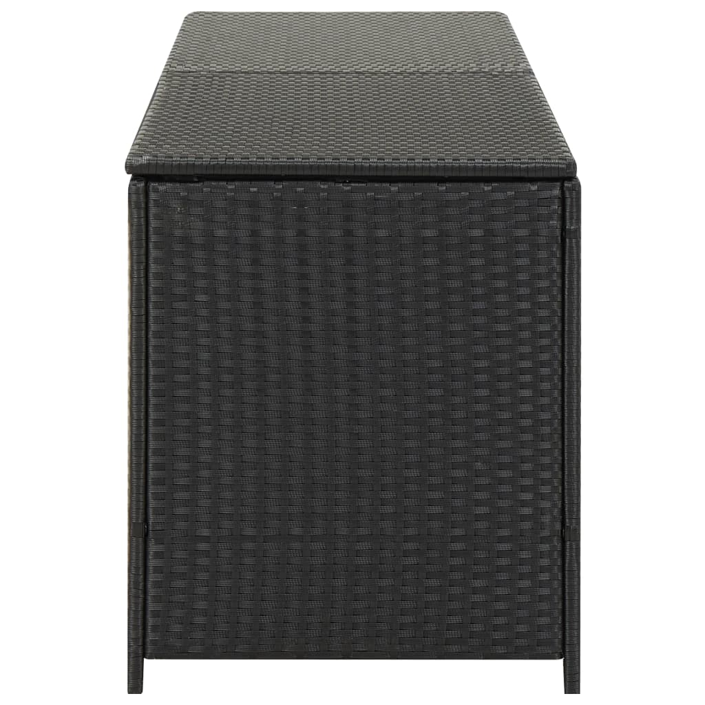 vidaXL Ladă de depozitare de grădină, negru, 200x50x60 cm, poliratan vidaXL Ladă de depozitare de grădină, negru, 200x50x60 cm, poliratan