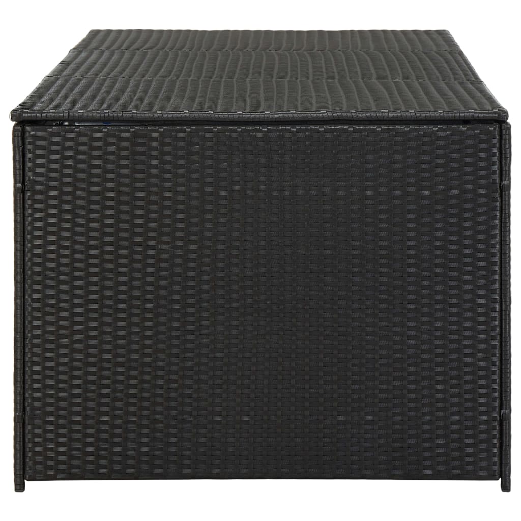 vidaXL Ladă de depozitare de grădină, negru, 180x90x70 cm, poliratan vidaXL Ladă de depozitare de grădină, negru, 180x90x70 cm, poliratan