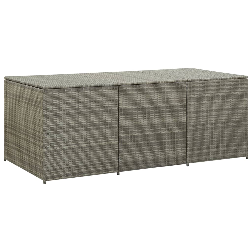 vidaXL Ladă de depozitare de grădină, gri, 180x90x70 cm, poliratan vidaXL Ladă de depozitare de grădină, gri, 180x90x70 cm, poliratan