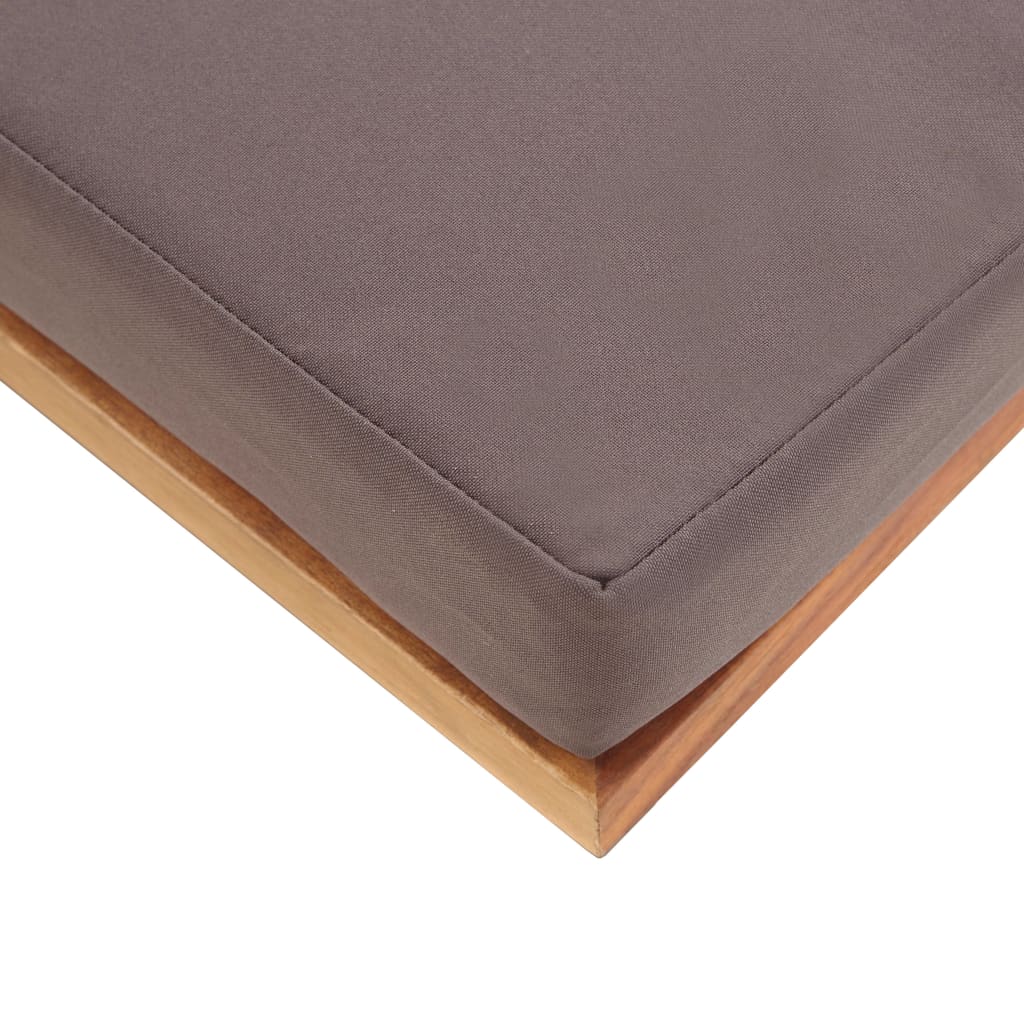 vidaXL Taburet cu pernă gri închis, 66x66x36 cm, lemn masiv acacia vidaXL Taburet cu pernă gri închis, 66x66x36 cm, lemn masiv acacia